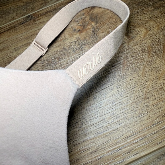 Aerie Smoothez Bra-ish Wireless Bralette Large Nude Sands Seamless Comfort Bra - Picture 5 of 13